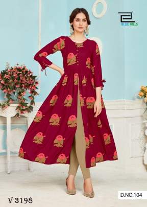 Long Gown In Red Color By Blue Hills