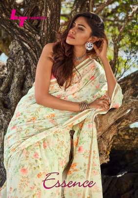 Lt Fabrics Essence Saree Sari Wholesale Catalog 10 Pcs