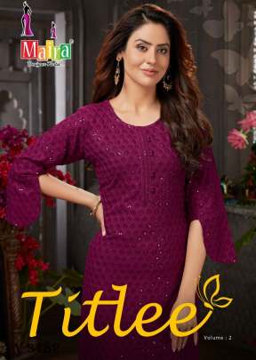 Lucknowi Kurti In 8 Color By Maira