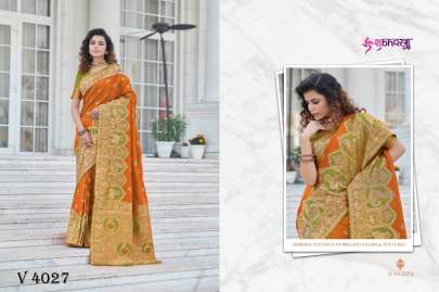 MAHARANI VOL  3 Patola Silk Saree In Aukar Color By SHUBHVASTRA  