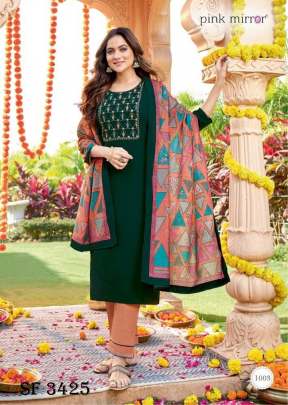 MIRROR embroidery & hand mirror work Suit In 6 Design By Pink Mirror