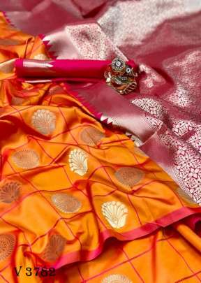 MONIKA Soft Silk Saree With Gold Zari Weaving In Turmeric Yellow Color By Surati Fabric