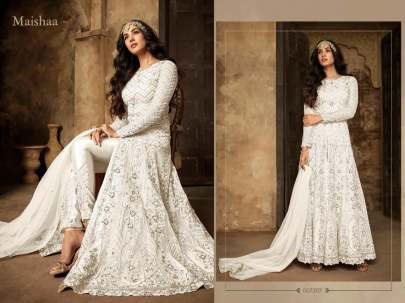 Maisha 7207 Salwar Suit White