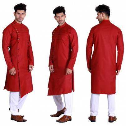 Men s Traditional wear Pathani Red Color