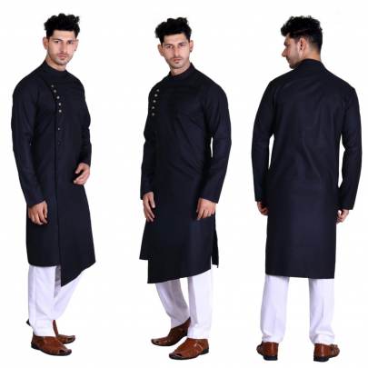 Men s Traditional wear Pathani Black Color