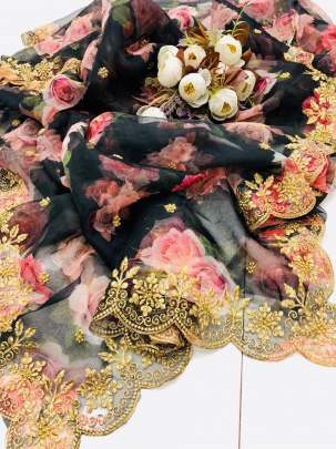 Mercy Organza Black Colour