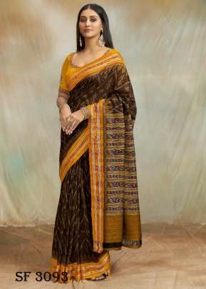 Mul Mul Cotton Saree In Light Brown Color By S R 