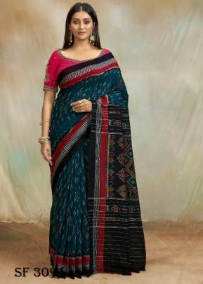 Mul Mul Cotton Saree In Peacock Color By S R 