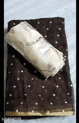 NAZNEEN FOIL WORK SAREE