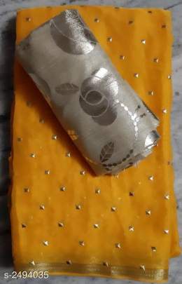 NAZNEEN FOIL WORK SAREE