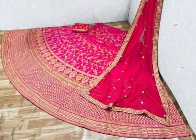 NEW LEHENGA CHOLI IN PREET PINK COLOR