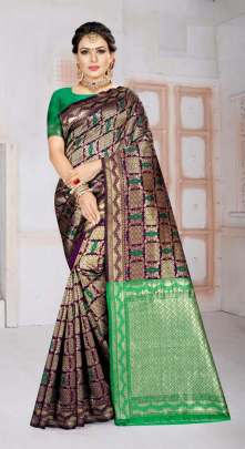 NEW MENKA VOL WEAVING SILK SAREE IN FASCINATING VIOLET COLOR 