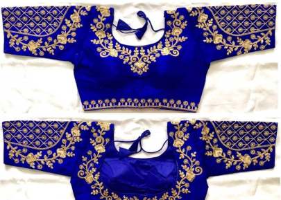 Net Embroidery Work Designer Blouse