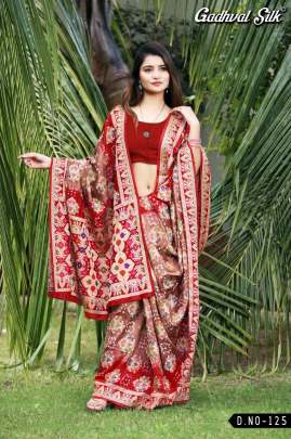 New Bandhani Saree Gadhval Silk