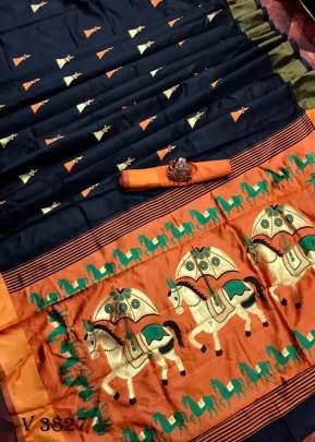 PANIHARI Banarasi Cotton Silk Saree In Black Color By Surati Fabric 