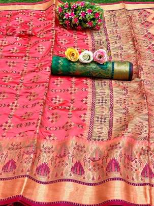  PATOLA SILK  WITH WEAVING JEQUARD PICH COLOUR 