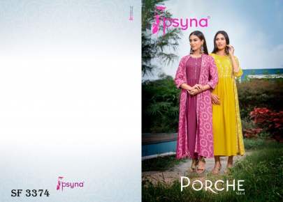 PORCHE   4 Shifley work Kurta With Shrug In 8 Design By Psyna