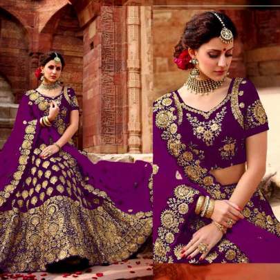 PURE VELVET WITH EMBROIDERY WORK SATIN SILK LEHENGHA CHOLI