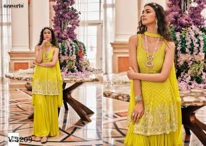 Palazzo Suit With Dupatta In 4 Color By Zaveri