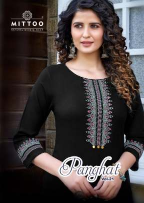  Panghat Vol 21 Rayon Print Kurti In 6 Design By Mittoo