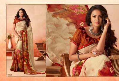 Peacock Designer Chiffion saree Catalogue