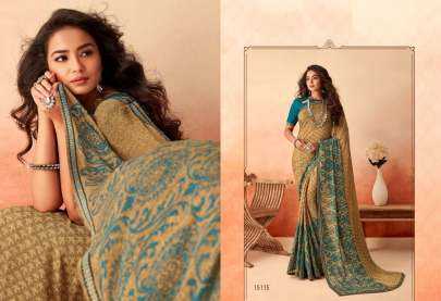 Peacock Designer Chiffion saree Catalogue