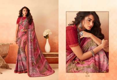 Peacock Designer Chiffion saree Catalogue