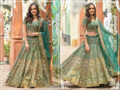 Phantom Silk Dark Green Colour LehnghaCholi