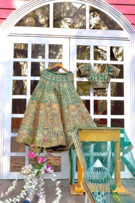 Phantom Silk Dark Green Colour LehnghaCholi