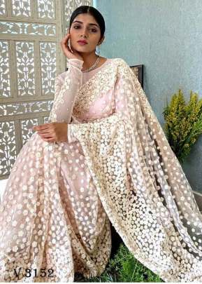 Premium Organza Saree In Off White Color By Surati Fabric