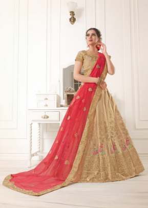 Pure Banarasi Cottan Gota with Fizing Chiku Color Lehengha