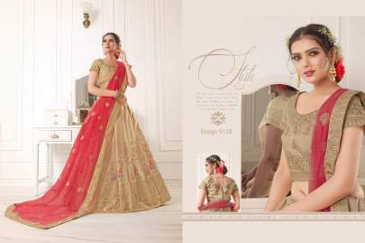 Pure Banarasi Cottan Gota with Fizing Chiku Color Lehengha
