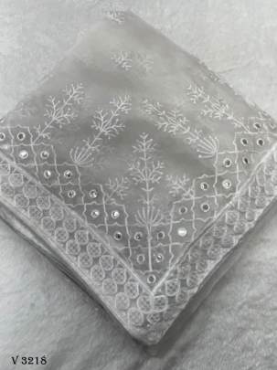 Pure Organza In 4 Color By Surati Fabric