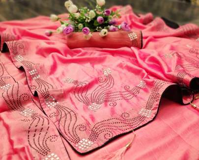  Pure Vichatra Two Ton Silk Neon Pink