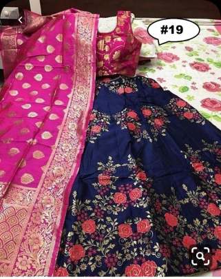 Rasleela Vol 10 Lehenga Blue  and Duptta Pink 