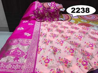 Rasleela Vol 10 Lehenga pink and Duptta pink 