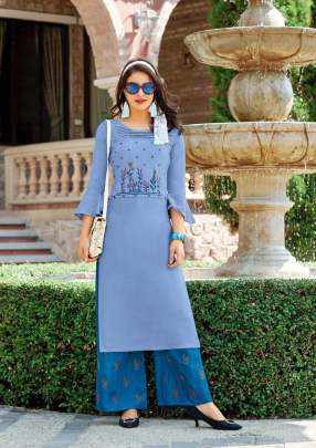 Rang Jyot Parin Vol 1 Kurti with Palazzo Wholesale Catalog 8 Pcs