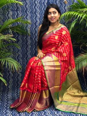 Red Clocked Astounding Saree Collection