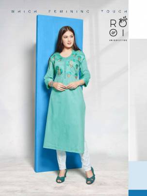 Rooi Arohi by Nakoda Kurti Wholesale Catalog 8 Pcs