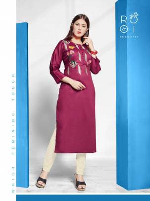 Rooi Arohi by Nakoda Kurti Wholesale Catalog 8 Pcs