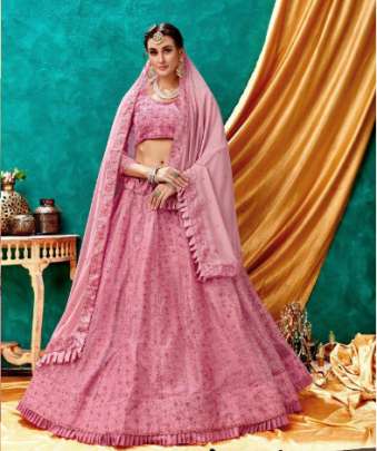 SILK HERITAGE VOL-15 PEARLY PURPLE COLOR LUCKNOWI WORK 