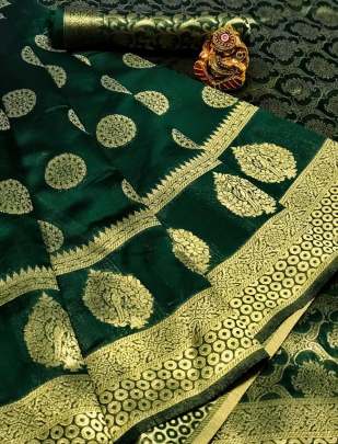  SOFT BANARASI SILK SAREE WITH WEAVING GOLD JARI AND RICH  PALLU WITH JARI WEAVING BORDER