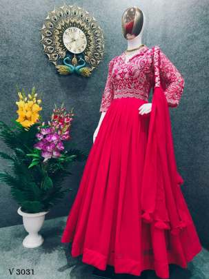 PARTY WEAR EMBROIDERY WORK STYLIST GOWN SSR 203