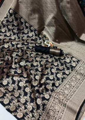 Shagun Banarasi Silk Black Colour Saree