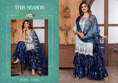 Sharara Design No 11122 Blue