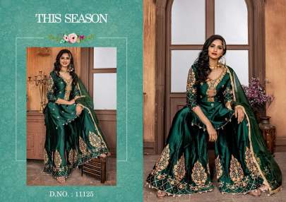 Sharara Design No 11125 Dark Green