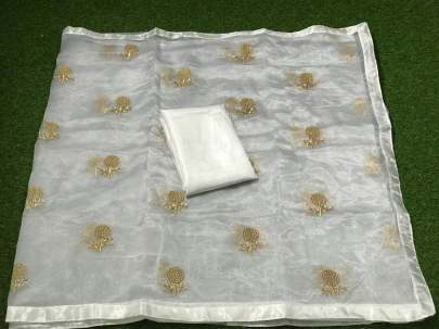 TRISHA KRISHNAN BOLLYWOOD ORGANZA SILK PARTY  WEAR SAREE