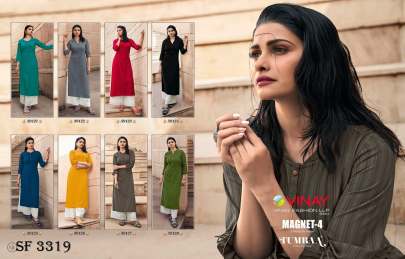 TUMBAA-MAGNET-4 Kurti With Palazzo in 8 Color By Vinay Fashion LLP