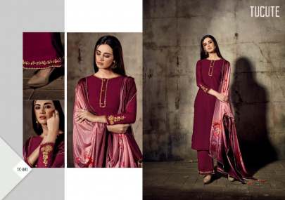 Tucute Palazzo Suit Maroon