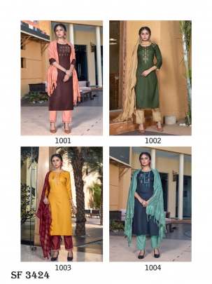 ULTRON exclusive designer  kurti pent with dupatta In 4 Design By Vitara Fashion